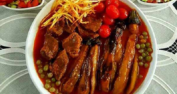 طرز تهیه خوراک گوشت و بادمجان سنتی+عکس