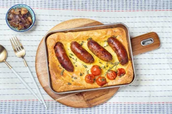 پودینگ سوسیس با نان تست در منزل