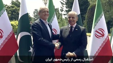 استقبال گرم شهباز شریف از رئیس‌جمهور در اسلام‌آباد
