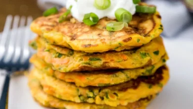 پنکیک سبزیجات؛ ترکیب سلامتی و خوش‌طعمی در یک لقمه+فیلم