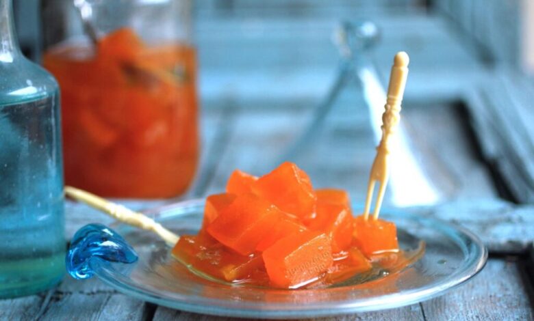 طرز تهیه مربای کدو حلوایی بدون آهک؛ راز ترد و خوش‌رنگ شدن