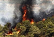 آتش‌سوزی گسترده در جنگل‌های کلاردشت