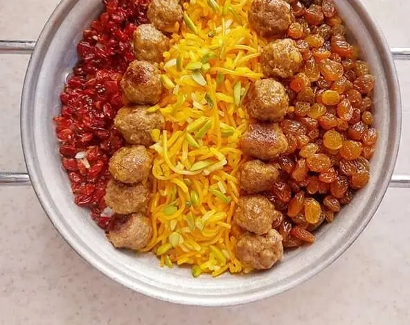 کشمش پلو شیرازی