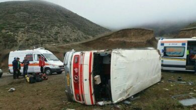 واژگونی مینی‌بوس