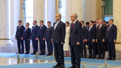 استقبال رسمی از پزشکیان در کاخ ریاستجمهوری قزاقستان