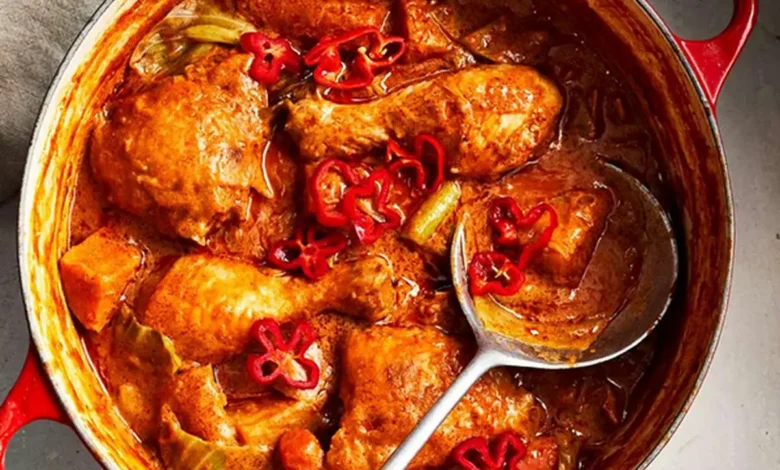 خورشت مرغ و گوجه